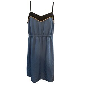 Ann Taylor LOFT Blue Spaghetti Strap Sun Dress Women's Size Small Lightweight